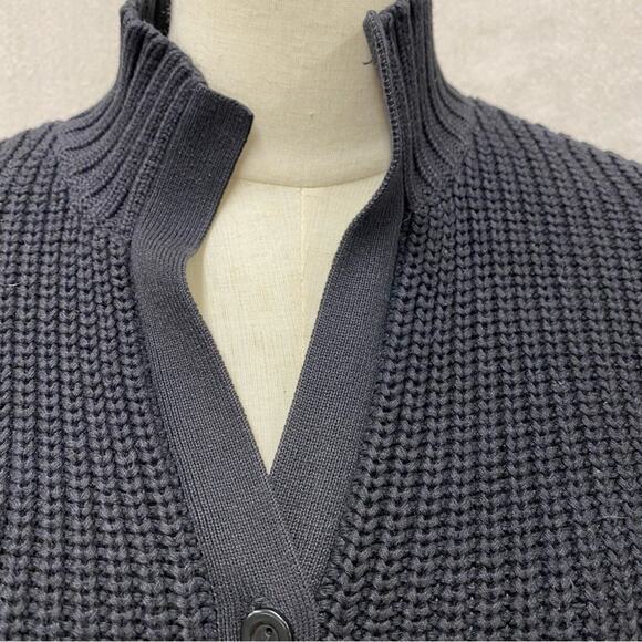 Talbots‎ Petites black knit 3/4 sleeve cropped cardigan sweater Size Petite - Picture 3 of 15
